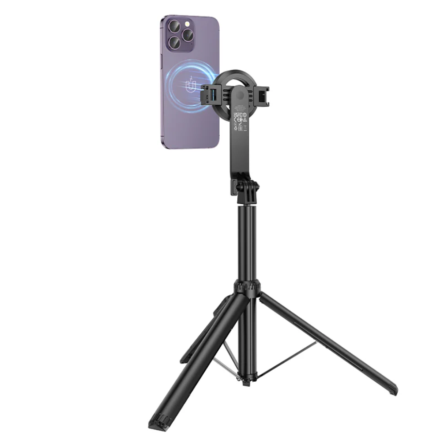 Hoco Bluetooth Selfie Stick With 1.5m Tripod Magnetic Phone Holder (K25) techplus