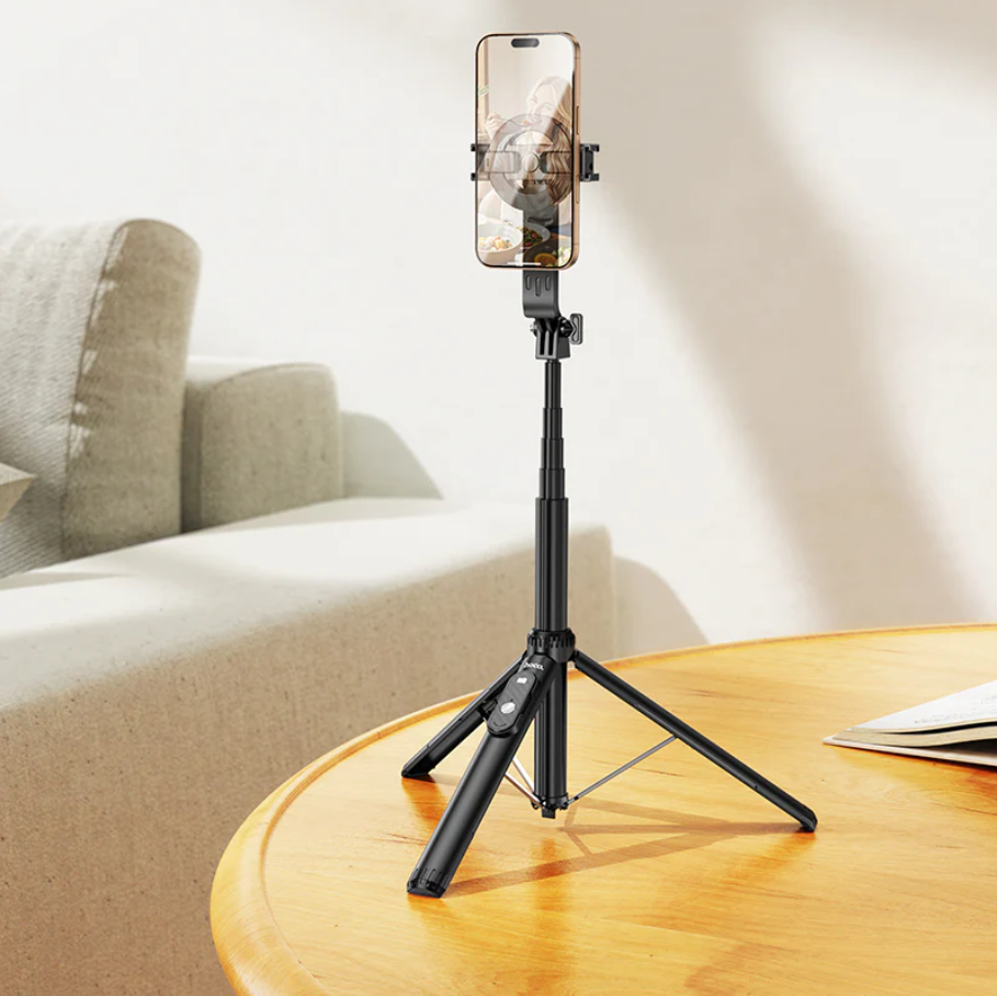 Hoco Bluetooth Selfie Stick With 1.5m Tripod Magnetic Phone Holder (K25) techplus