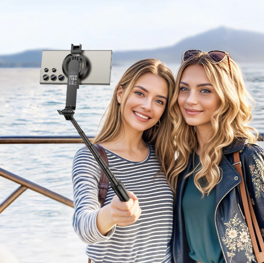 Hoco Bluetooth Selfie Stick With 1.5m Tripod Magnetic Phone Holder (K25) techplus