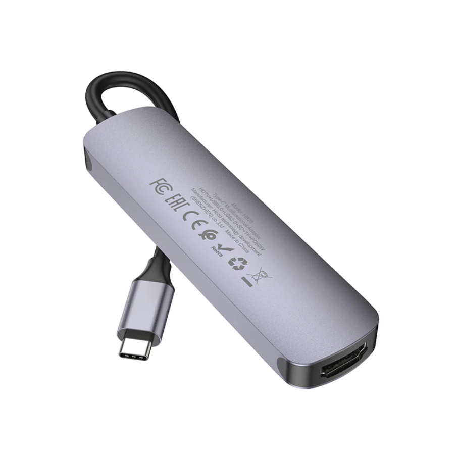 Hoco PD 100W USB-C Multi Function 6 in 1 Adapter Hub (HB28) techplus