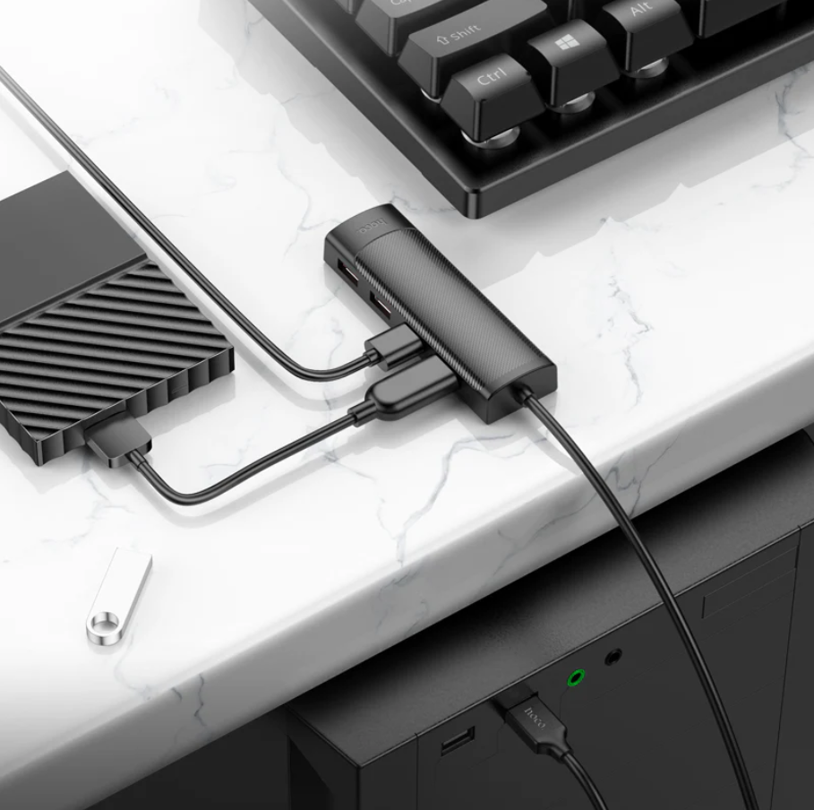 Hoco USB-C to USB-A 4 in 1 USB Expansion Hub 5Gbps (HB41) techplus