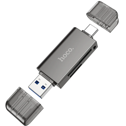 Hoco USB 3.0 Memory Card Reader USB-A USB-C Dual Plug (HB39) techplus