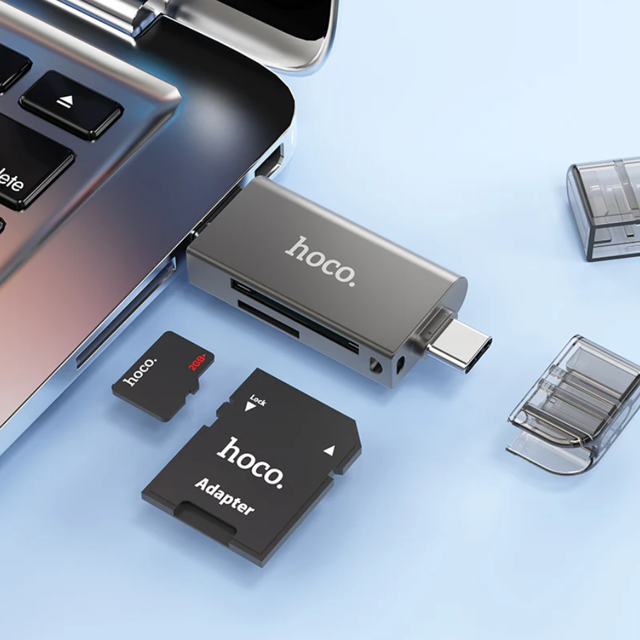 Hoco USB 3.0 Memory Card Reader USB-A USB-C Dual Plug (HB39) techplus