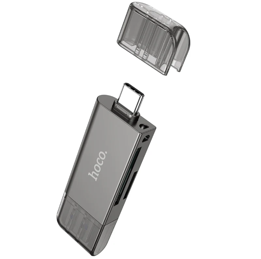 Hoco USB 3.0 Memory Card Reader USB-A USB-C Dual Plug (HB39) techplus