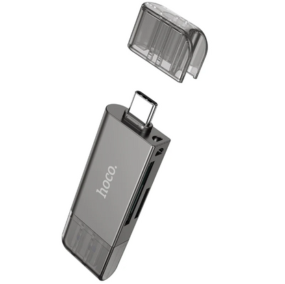 Hoco USB 3.0 Memory Card Reader USB-A USB-C Dual Plug (HB39) techplus