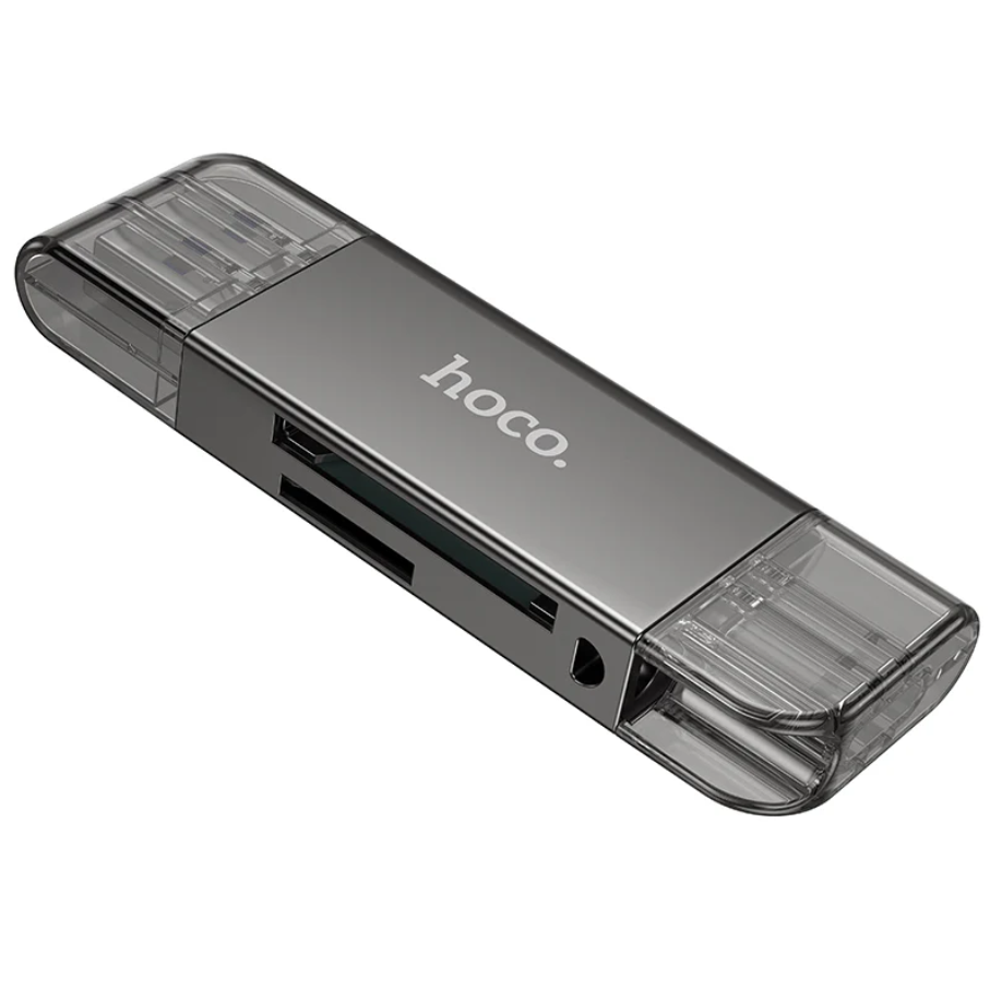 Hoco USB 3.0 Memory Card Reader USB-A USB-C Dual Plug (HB39) techplus