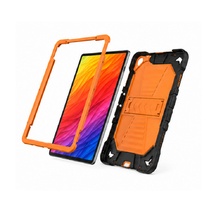 Samsung Galaxy Tab A11 Rugged Shockproof Case with Kickstand (Orange)