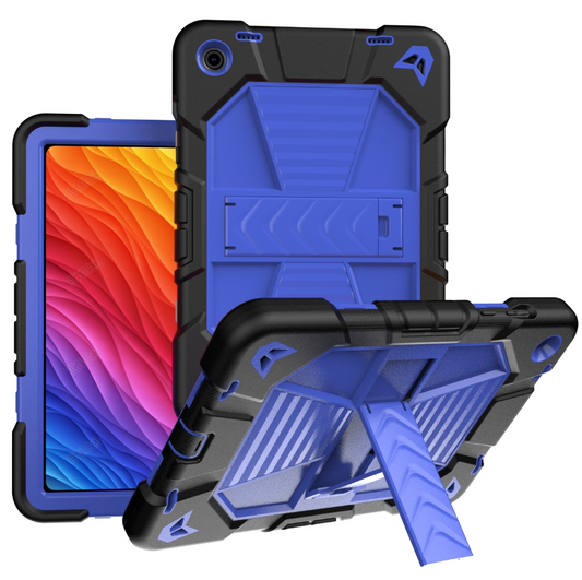 Samsung Galaxy Tab A11 Rugged Shockproof Case with Kickstand (Blue)