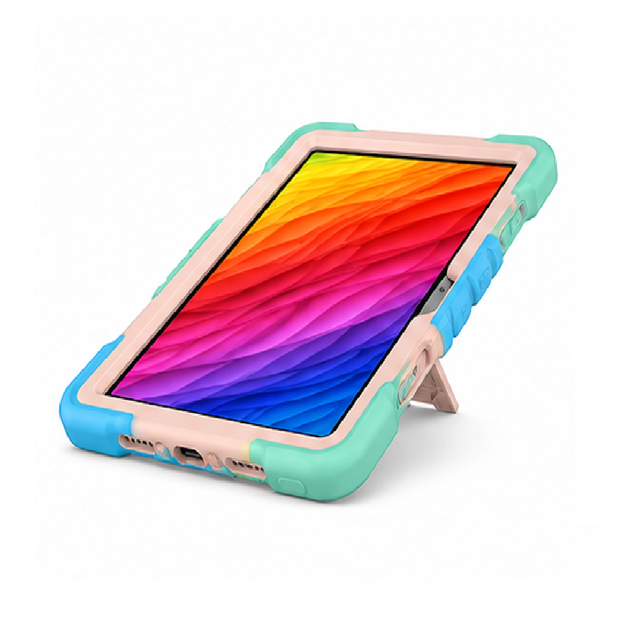 Samsung Galaxy Tab A9 Rugged Shockproof Case with Kickstand (Rainbow)