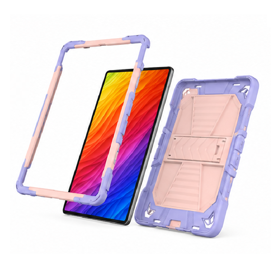 Samsung Galaxy Tab A11 Rugged Shockproof Case with Kickstand (Pink)