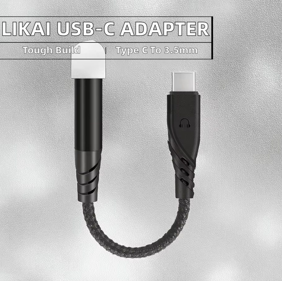 USB-C to 3.5mm Headphone Jack Adapter AUX Audio Cable for Car & iPhone