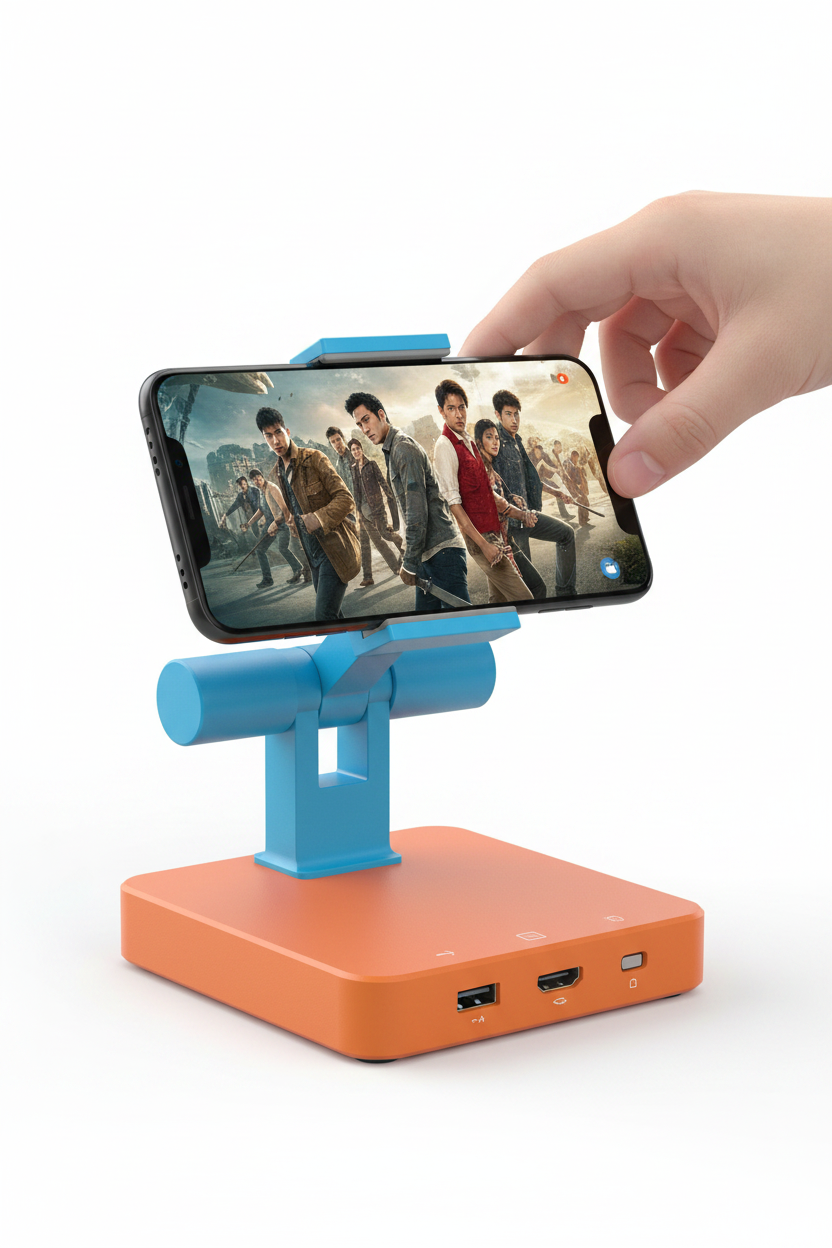 Adjustable 3-in-1 Nintendo Switch Stand USB-C Hub with 4K HDMI & 100W PD Charging