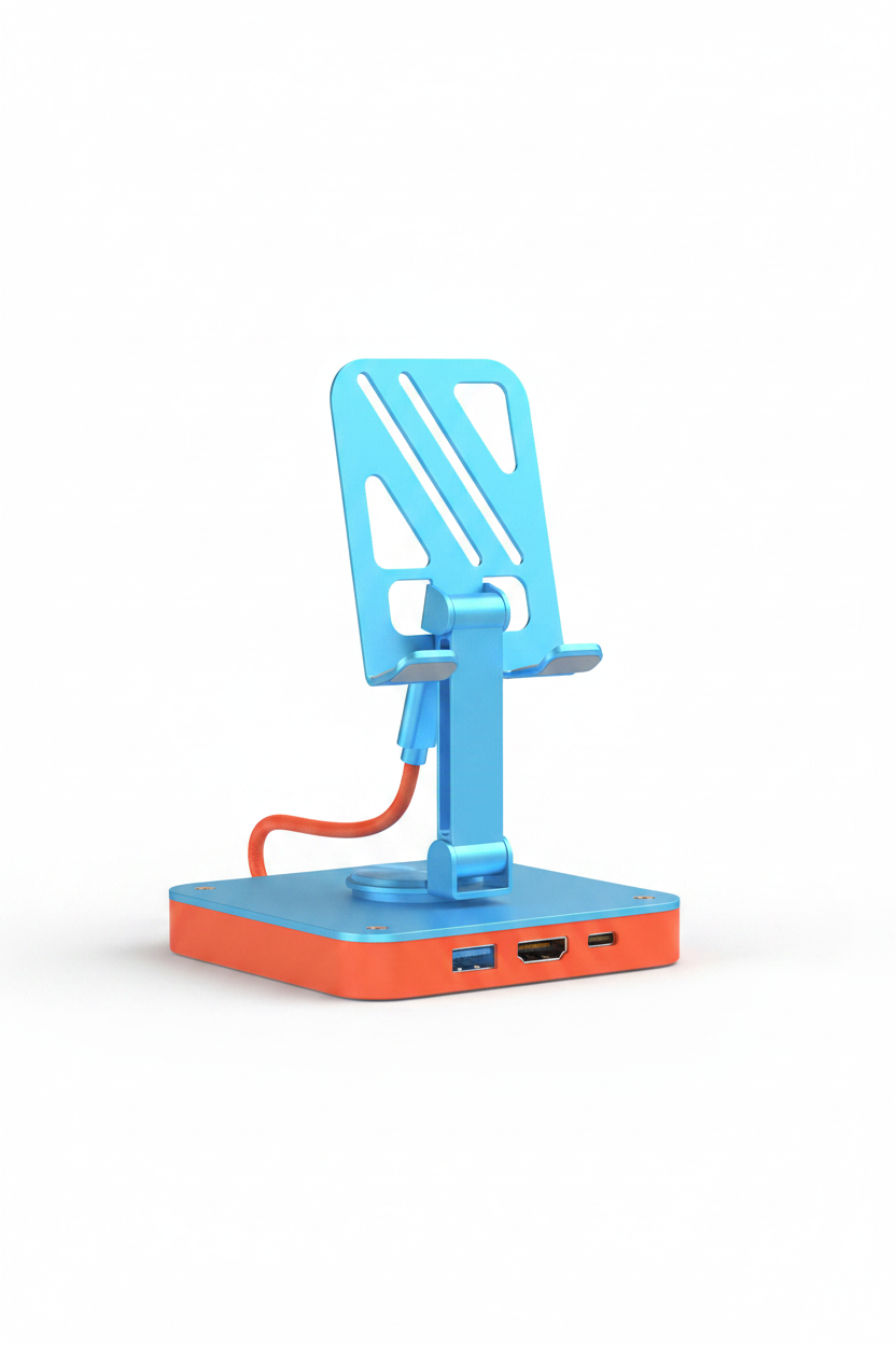Adjustable 3-in-1 Nintendo Switch Stand USB-C Hub with 4K HDMI & 100W PD Charging