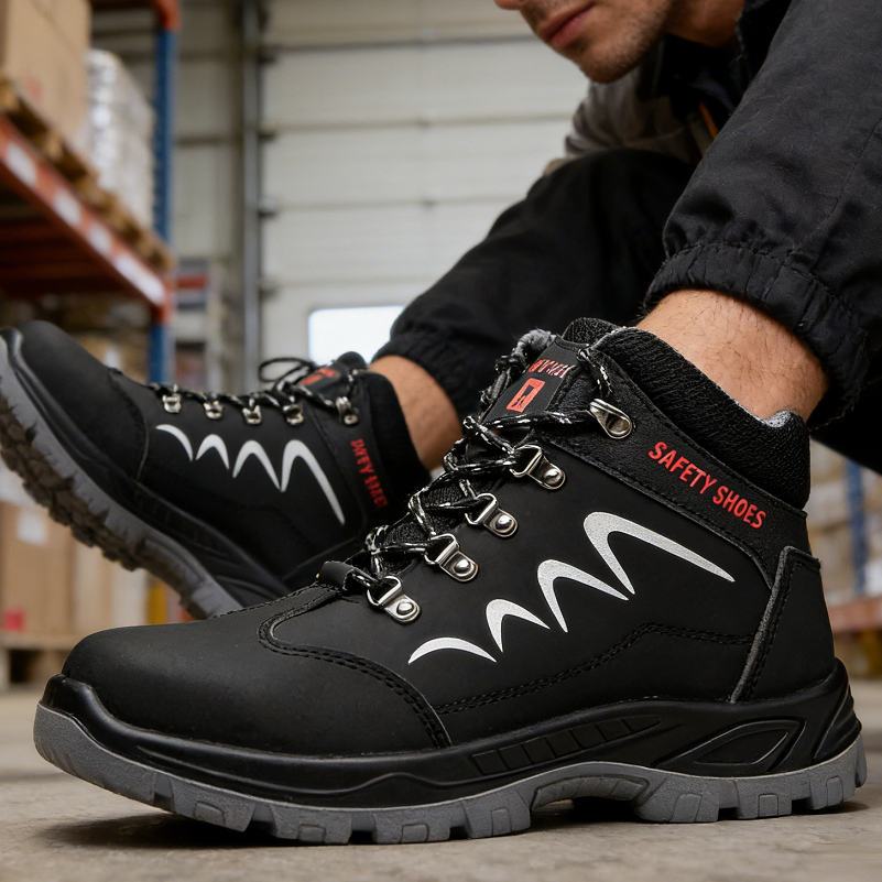 Work Safety Shoes Breathable Steel Cap Industrial Lightweight Construction