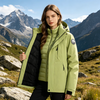 Thickened Lined Heated Jacket Waterproof Green