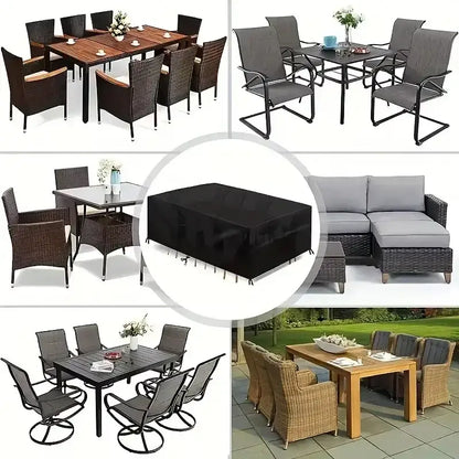 210D Oxford Waterproof Garden Table Cover – UV & Windproof (different sizes available) Habicare
