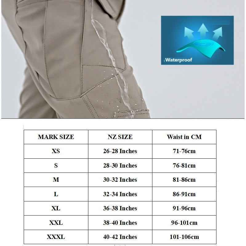 Men's Tactical Pants Water Resistant Flex Ripstop Cargo Pants Lightweight Hiking dealonline.co.nz