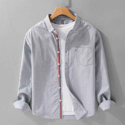 British Style Long Sleeve Cotton Blend Shirt