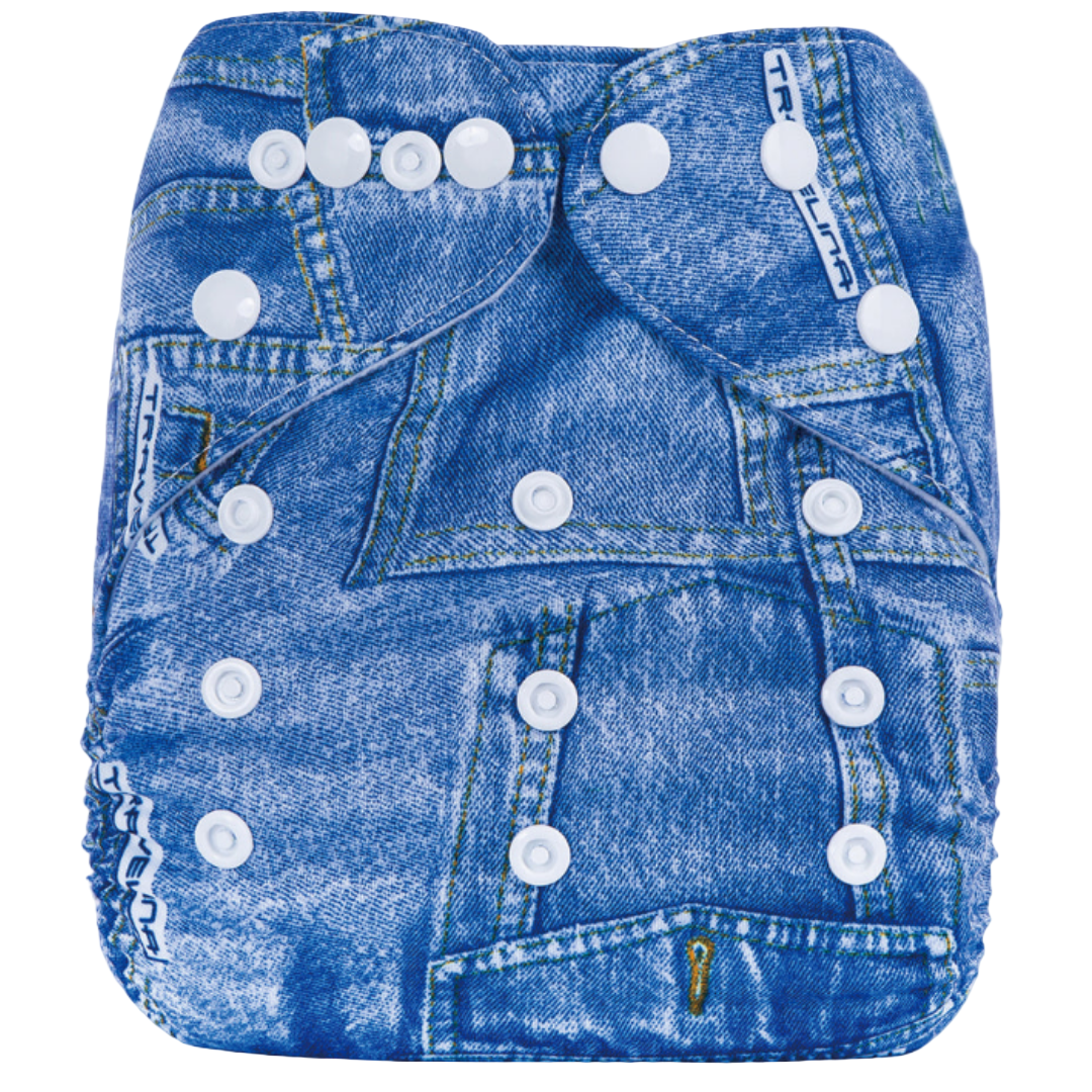Reusable Cloth Nappies - One Size Fits 3-17kg with Bamboo Insert