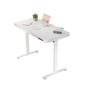 ErgoLift Single Motor Sit Stand Desk with Drawer White 1.2m sue-e furniture