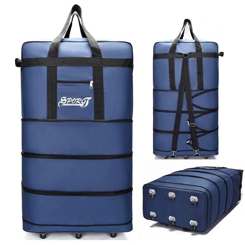 Expandable Extra-Large Travel Duffel Bag with Wheels – Waterproof & Lightweight (6 Wheels) ECOTREK