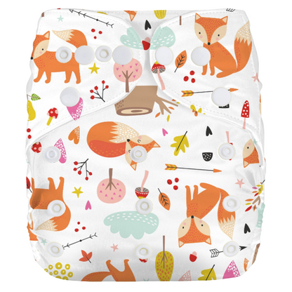 Reusable Cloth Nappies - One Size Fits 3-17kg with Bamboo Insert