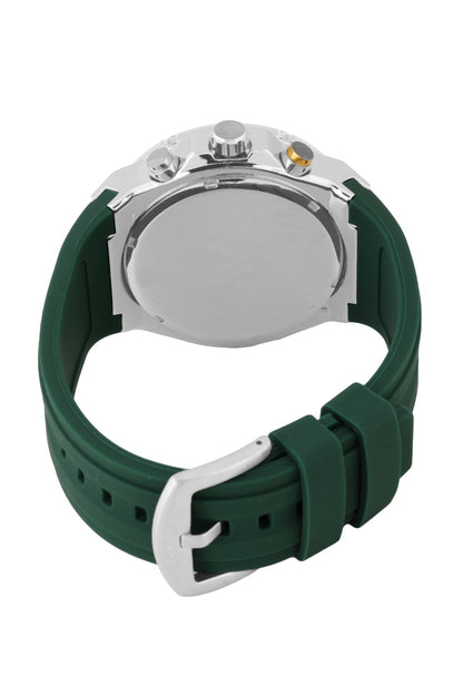 Daniel Klein Exclusive Green Skeleton Dial and Silicone Strap Silver Watch - DK.1.13889-2 Kiwi Watches