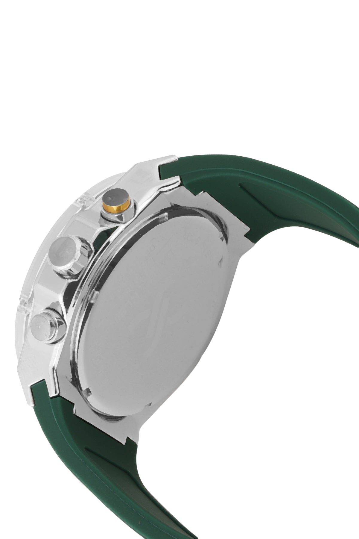 Daniel Klein Exclusive Green Skeleton Dial and Silicone Strap Silver Watch - DK.1.13889-2 Kiwi Watches