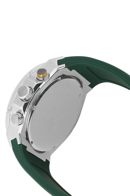 Daniel Klein Exclusive Green Skeleton Dial and Silicone Strap Silver Watch - DK.1.13889-2 Kiwi Watches