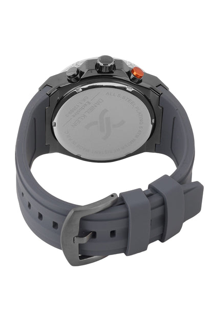 Daniel Klein Exclusive Blue Skeleton Dial Grey Silicone Strap Watch - DK.1.13889-3 Kiwi Watches