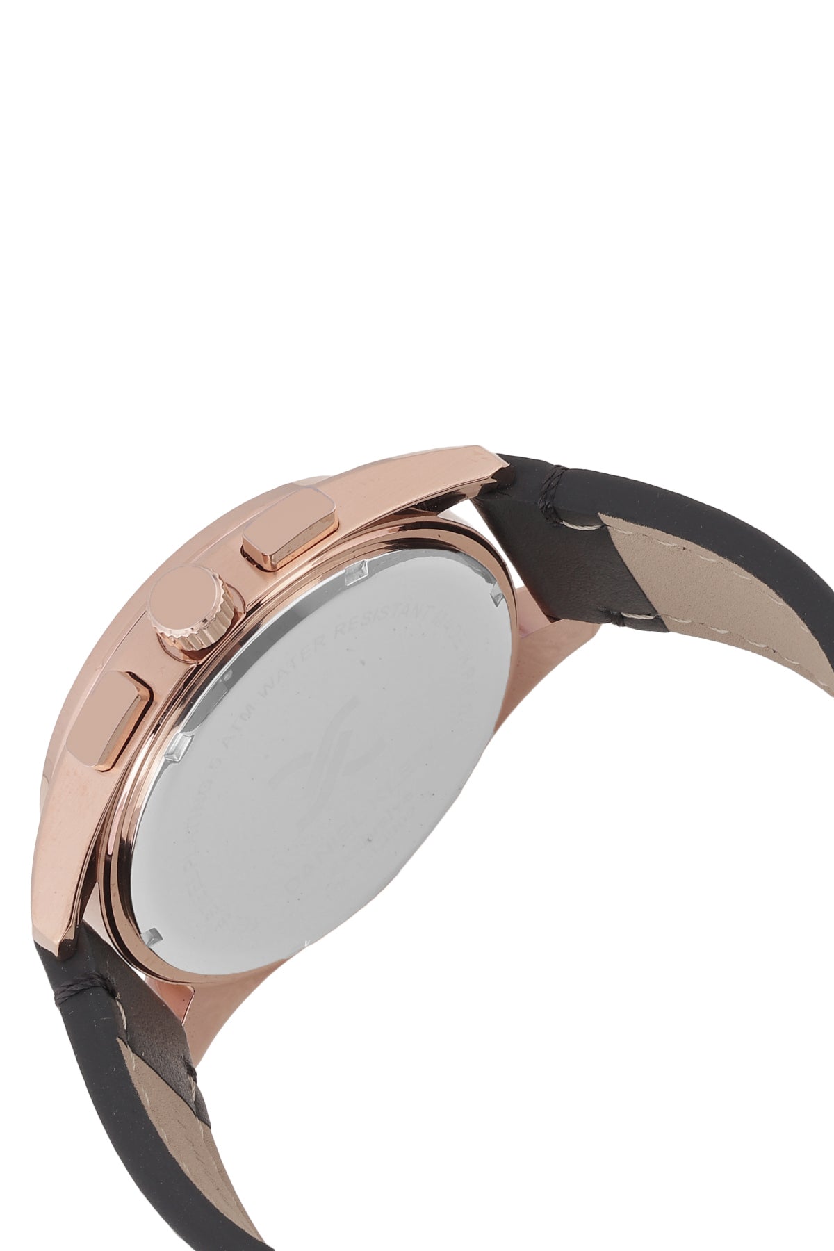 Daniel Klein Exclusive Black Dial and Genuine Leather Strap Rose Gold Watch - DK.1.13902-3 Kiwi Watches