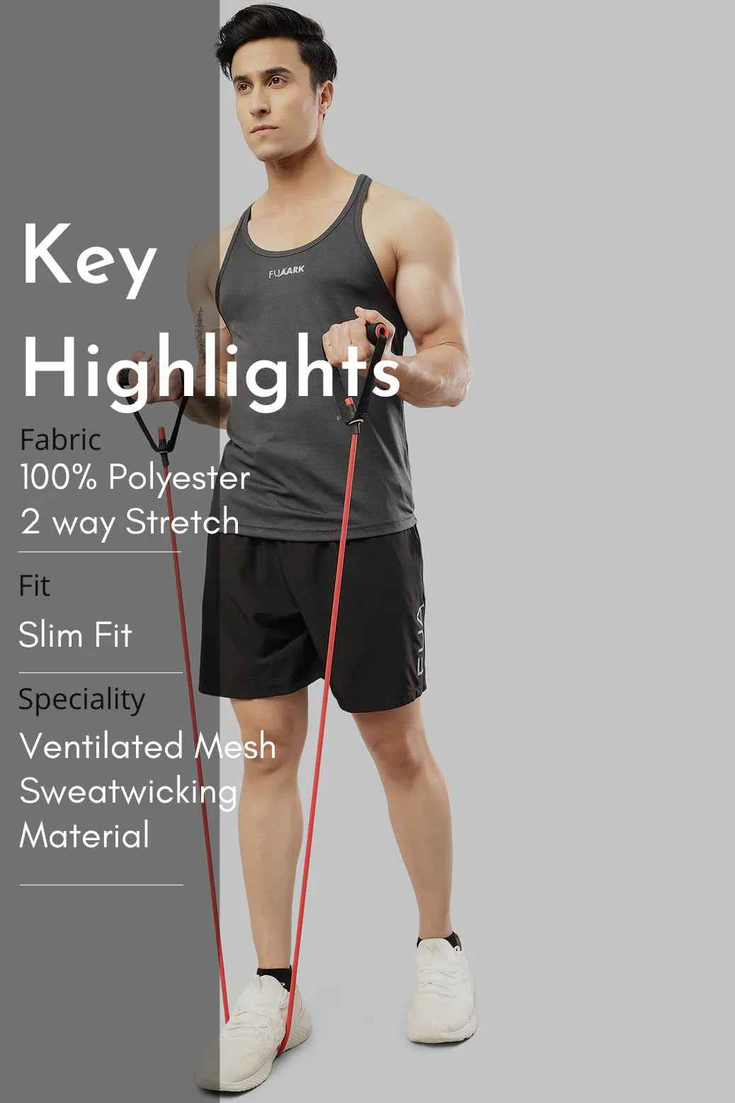 Mesh Stringer Dark Grey