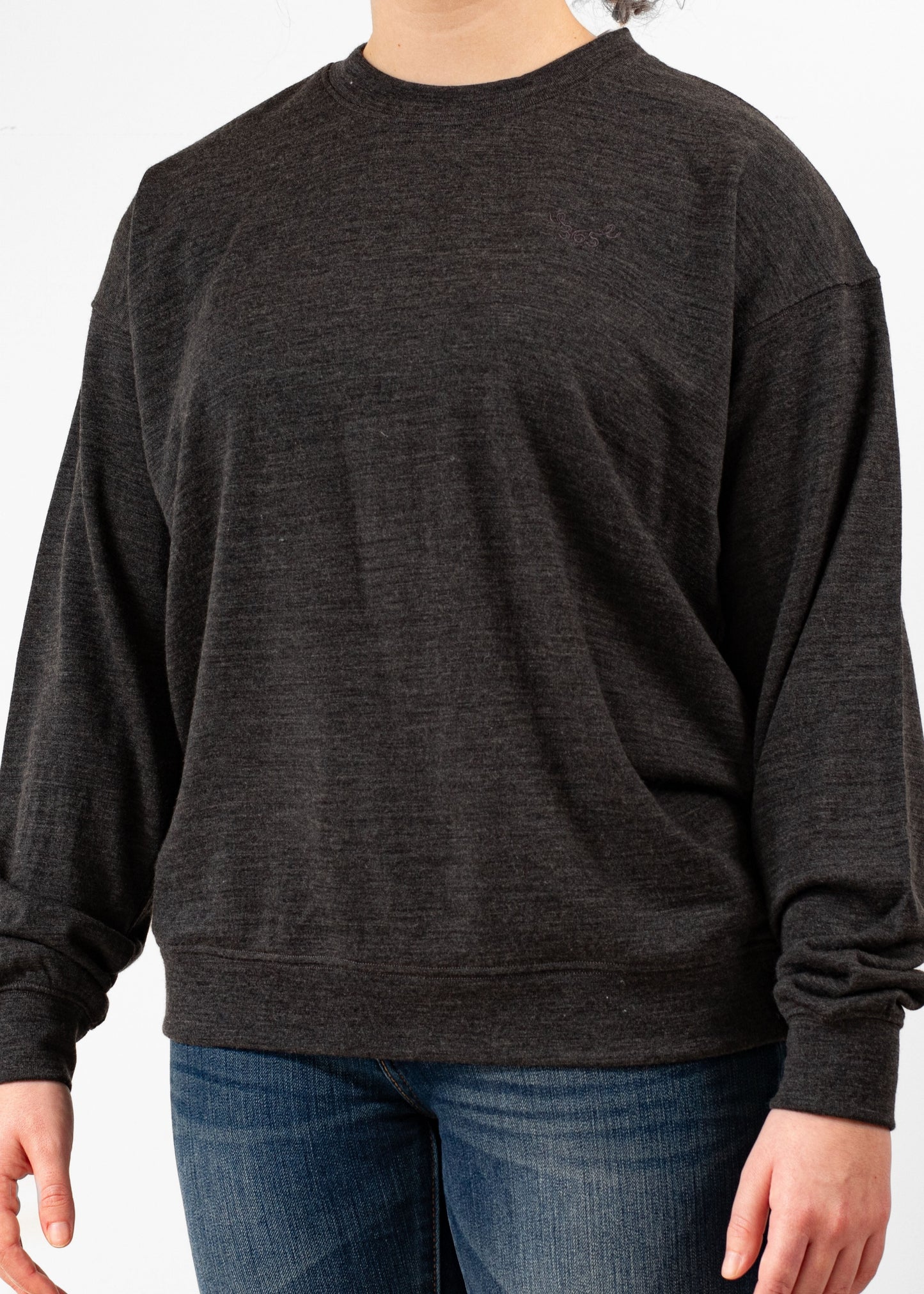 Women's Crew Sweatshirt - 100% Merino Wool, Slate Grey (SECOND) Merino 365 NZ
