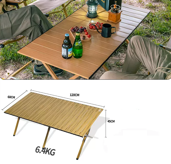 Portable Outdoor Folding Table – Egg Roll Style, 120cm ECOTREK