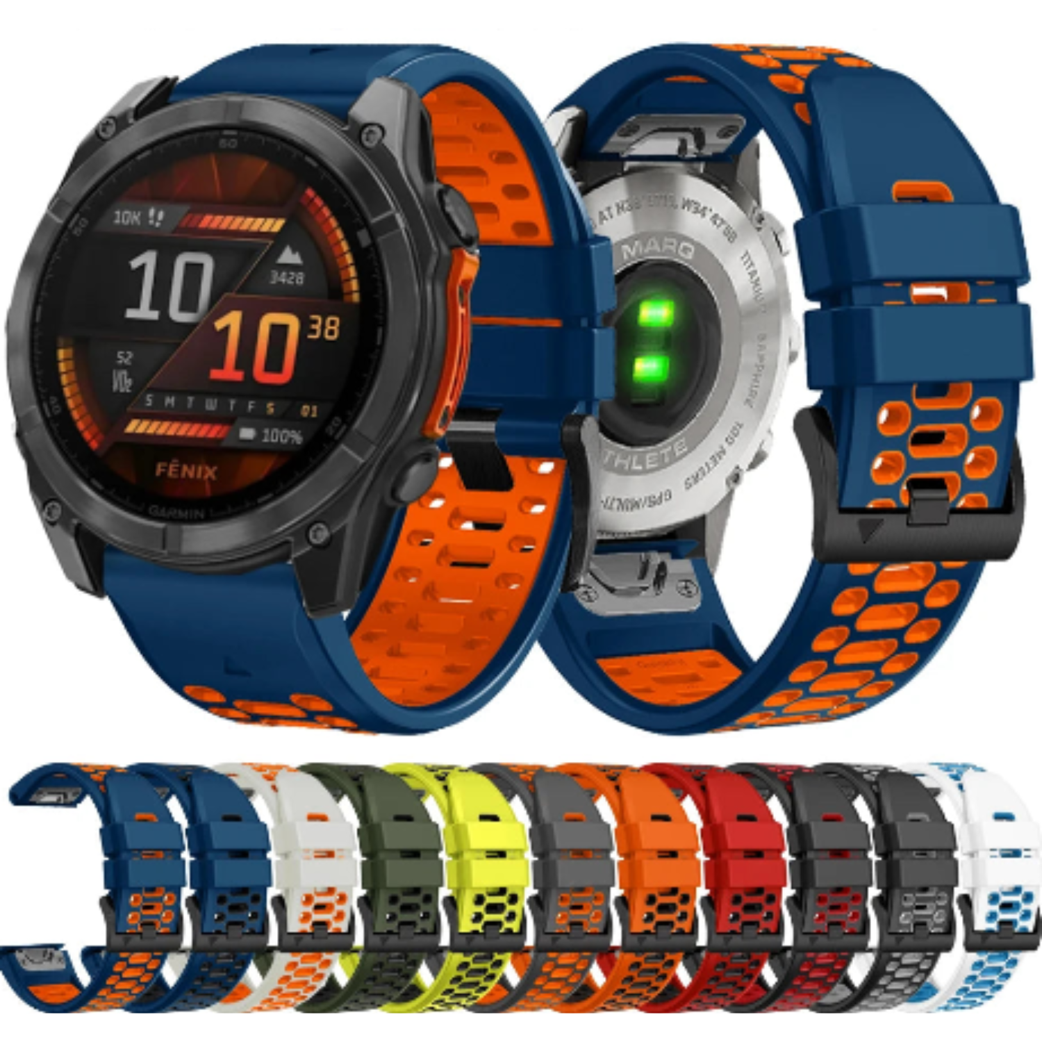 Quick Fit Silicone Strap for the Garmin Fenix 5X & 5X Plus (available in 12 colours) Habicare