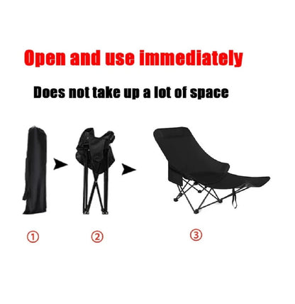 Adjustable Folding Chair with Footrest – 3 Recline Positions ECOTREK
