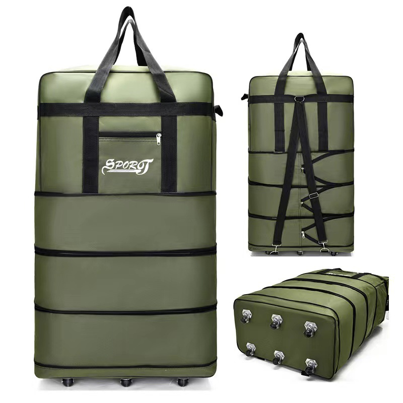 Expandable Extra-Large Travel Duffel Bag with Wheels – Waterproof & Lightweight (6 Wheels) ECOTREK