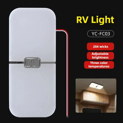 3-Color Dimmable 12V LED Interior Ceiling Light for RV's & Caravans Habicare