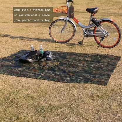 3 in 1 Rain Poncho / Waterproof Tent / Picnic Mat Habicare