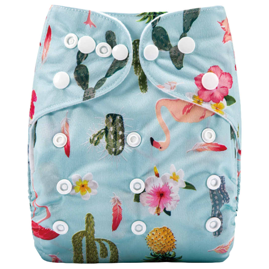 Reusable Cloth Nappies - One Size Fits 3-17kg, Eco-Friendly