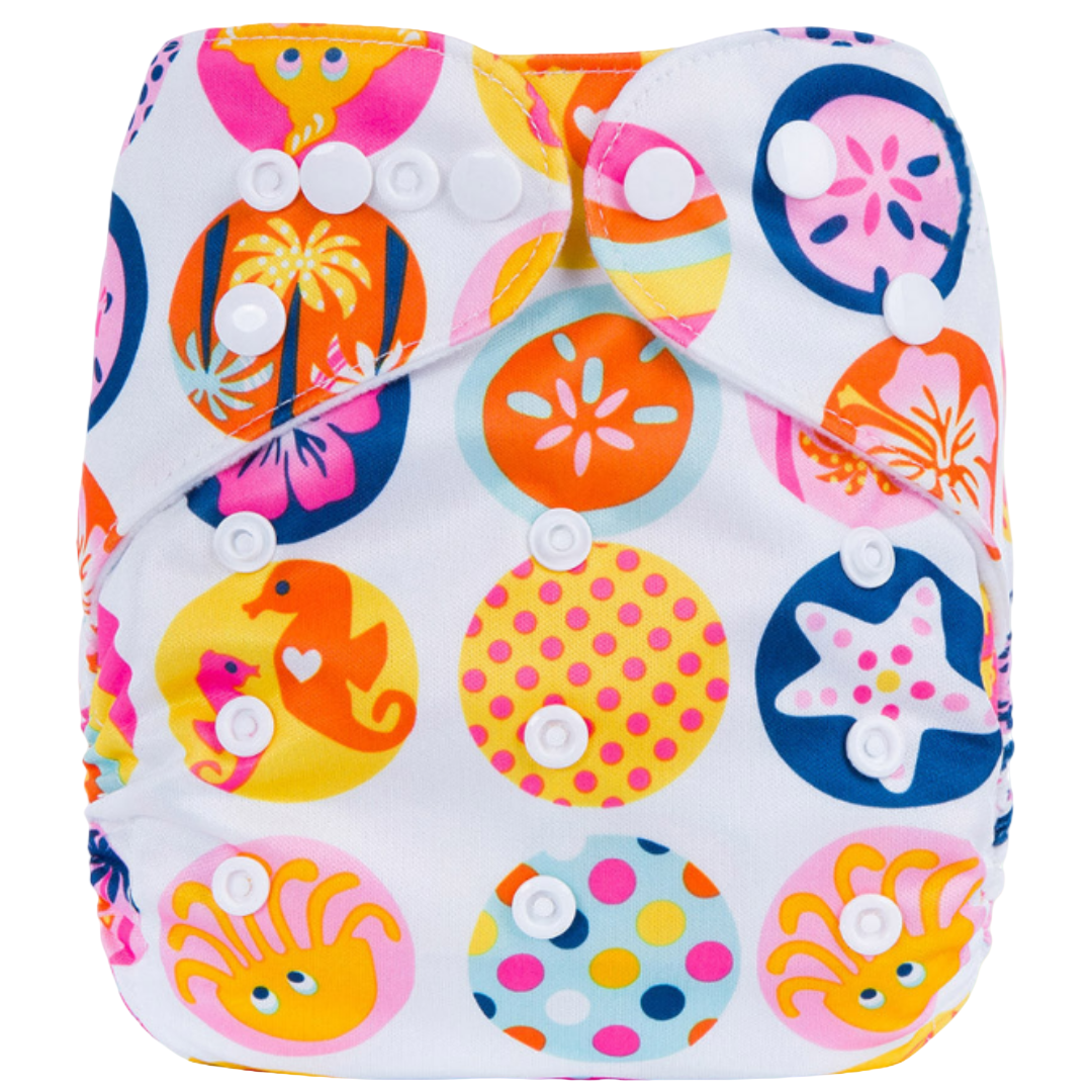 Reusable Cloth Nappies - One Size Fits 3-17kg, Eco-Friendly