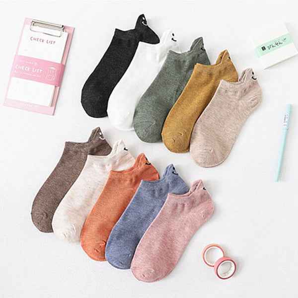 Cartoon Embroidered Casual Socks