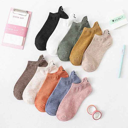 Cartoon Embroidered Casual Socks