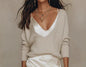 Casual Womens Knit Top and Skirt Set