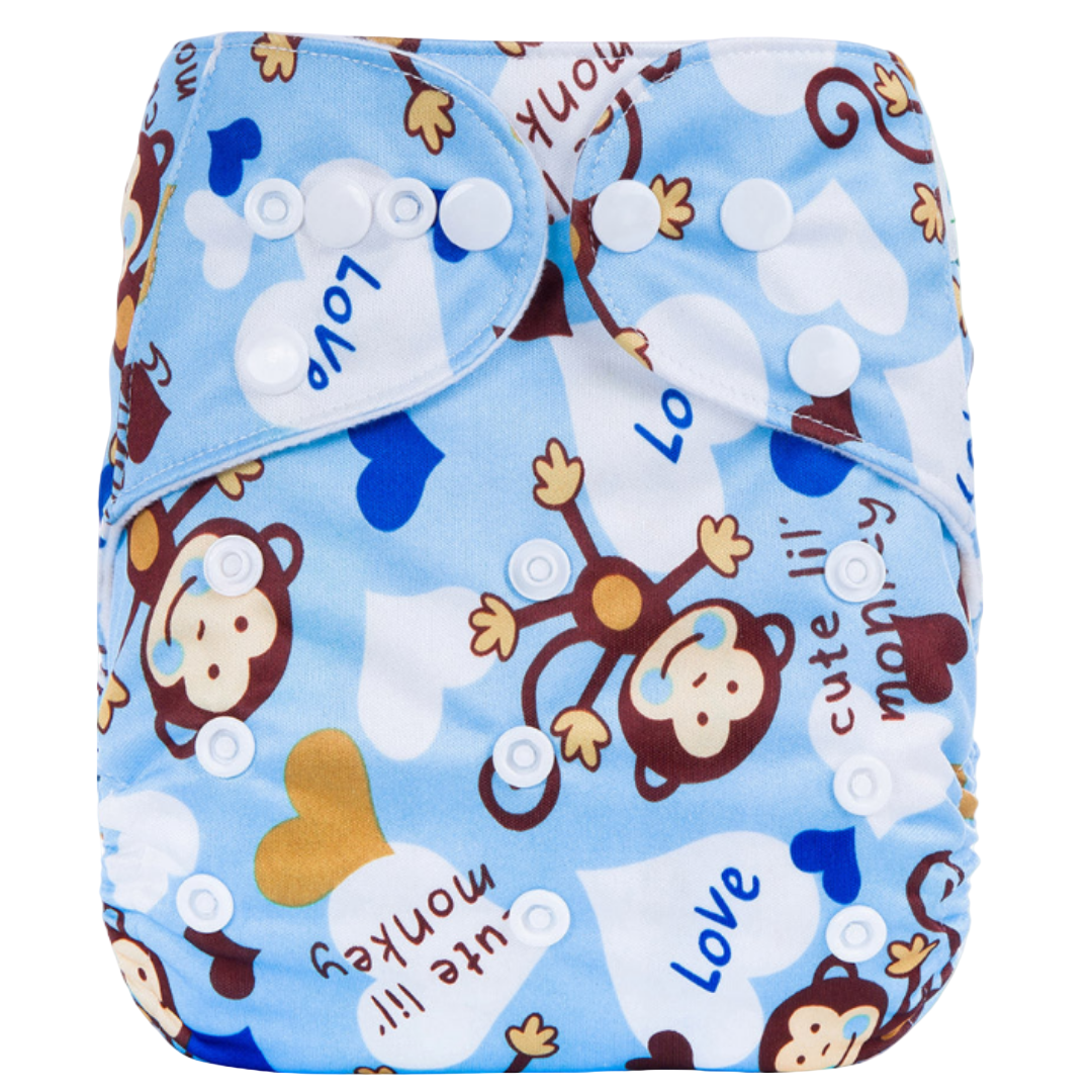 Reusable Cloth Nappies - One Size Fits 3-17kg, Eco-Friendly