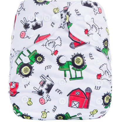 Reusable Cloth Nappies - One Size Fits 3-17kg, Eco-Friendly
