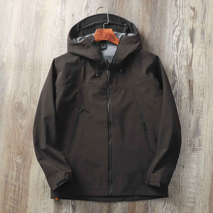 Men's Windproof Softshell Jacket — Waterproof Hooded Outdoor Layer | Hiking & Adventure
