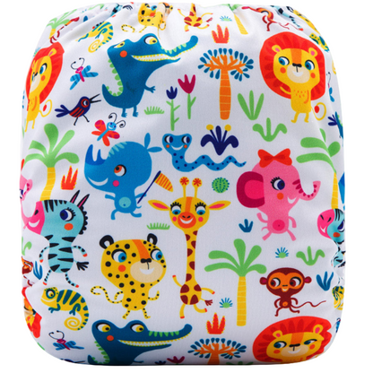 Reusable Cloth Nappies - One Size Fits 3-17kg with Bamboo Insert