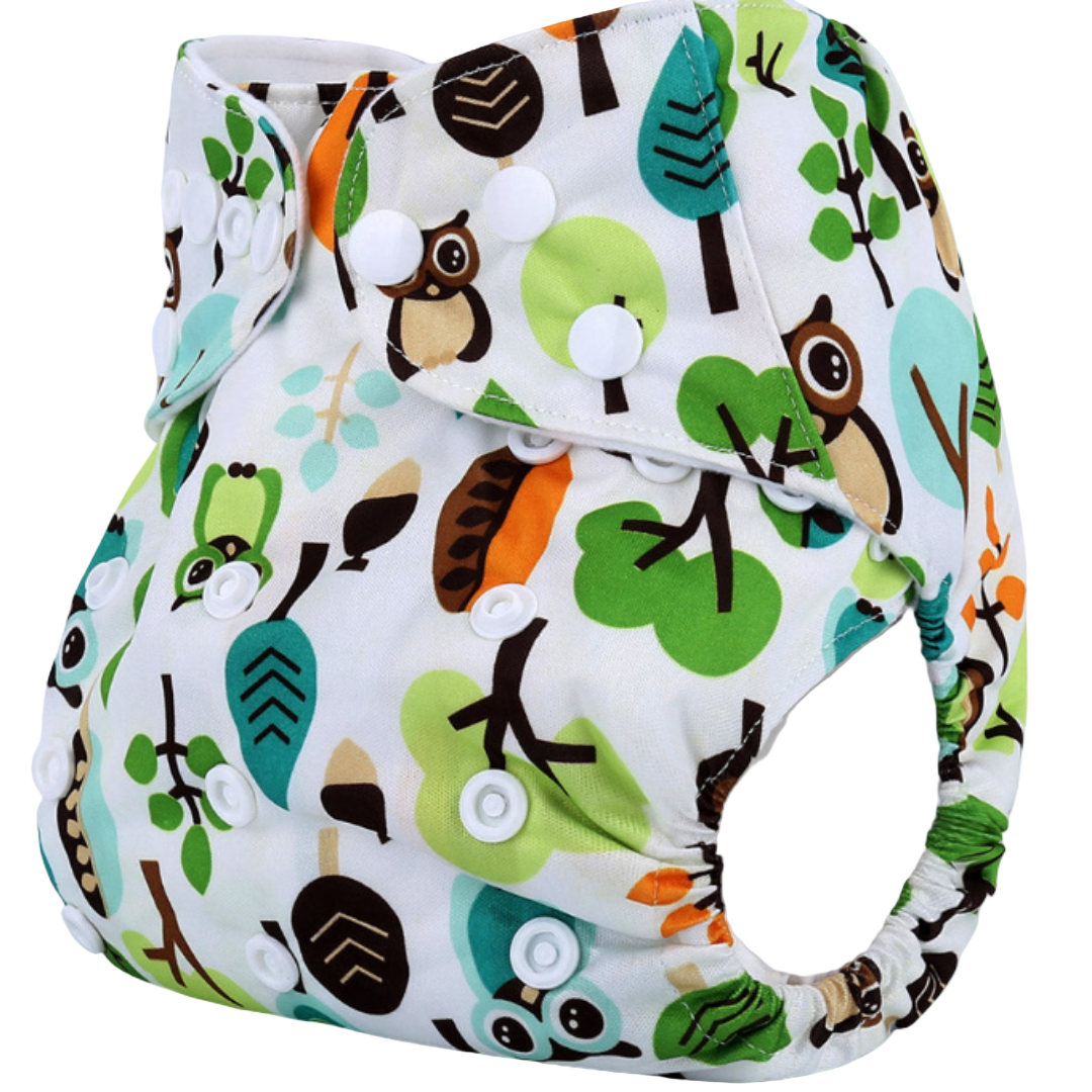 Reusable Cloth Nappies - One Size Fits 3-17kg, Eco-Friendly