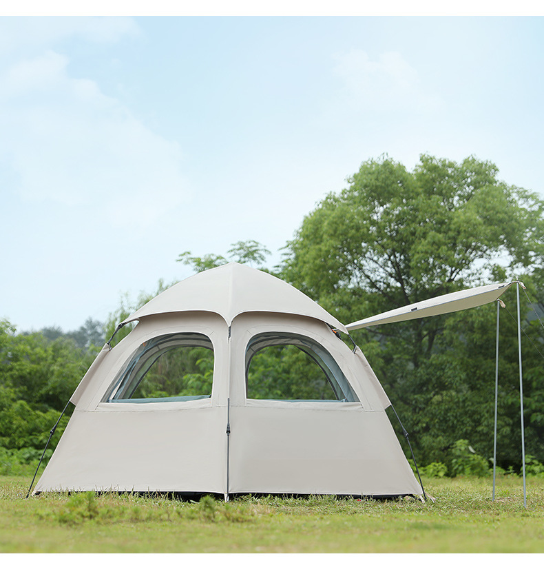 Large Hexagon Double-Layer Waterproof Camping Tent ECOTREK